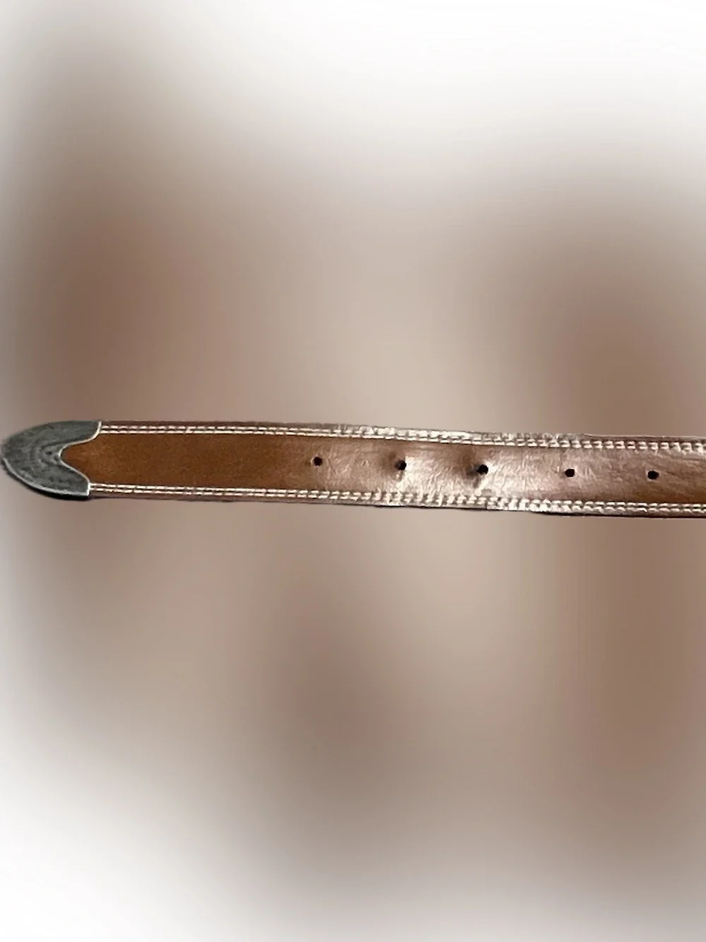 Vintage Women’s Slim Brown Faux Leather Belt Classic Casual Style Metal Hardware